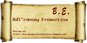 Bárdossy Ernesztina névjegykártya